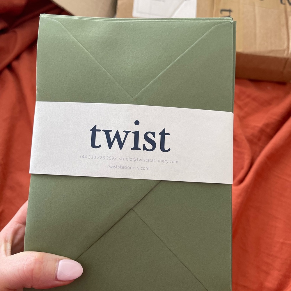 Sage green envelopes. New with tags.